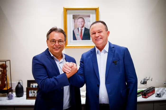 - Governador Brandão e Sérgio Sombra celebraram resultados conquistados (Foto: Divulgação)