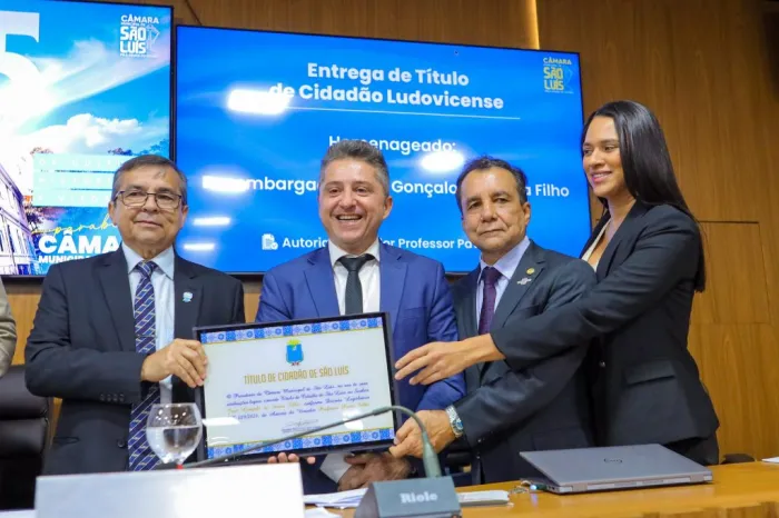 Câmara homenageia desembargador José Gonçalo Filho com Título de Cidadão Ludovicense