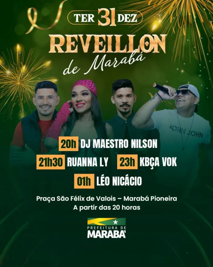 Secult: Réveillon em Marabá valoriza artistas locais