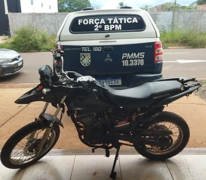 Operação Boas Festas: Polícia Militar em Três Lagoas recupera motocicleta furtada