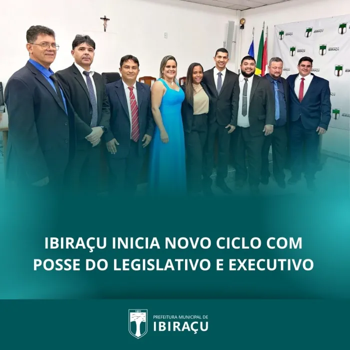 IBIRAÇU INICIA NOVO CICLO COM POSSE DO LEGISLATIVO E EXECUTIVO