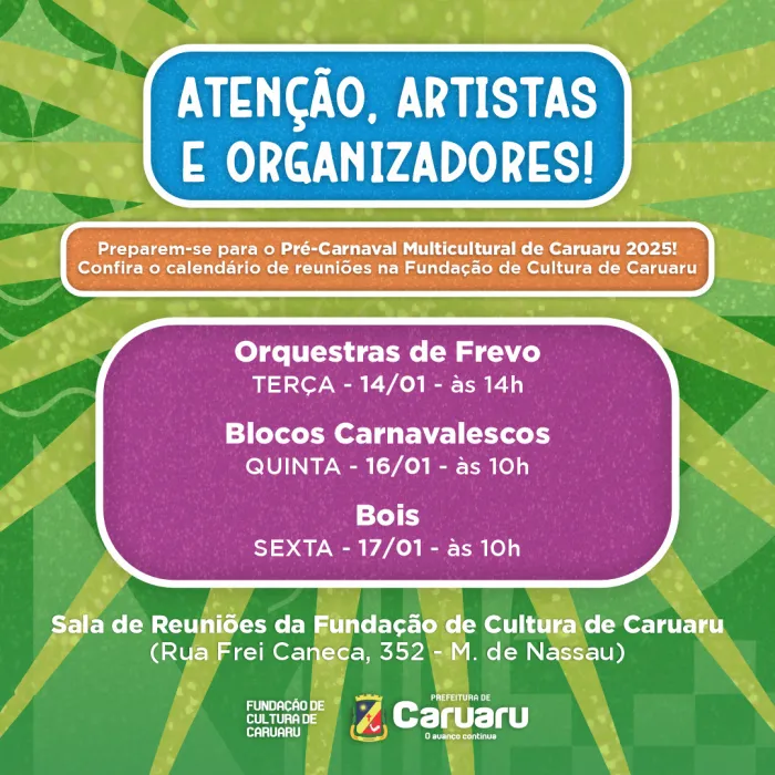 Foto: Reprodução/Prefeitura de Caruaru - PE