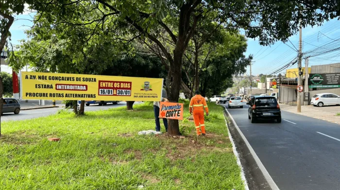 Av. Noé Gonçalves de Souza é interditada para obras
