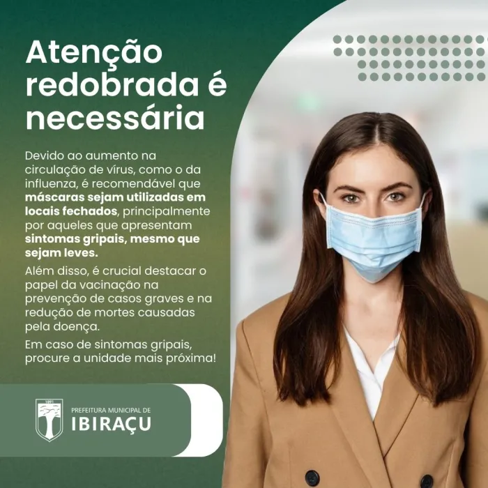 PROTEJA-SE: MÁSCARAS E VACINAÇÃO SÃO ALIADOS CONTRA O AUMENTO DE CASOS DE INFLUENZA