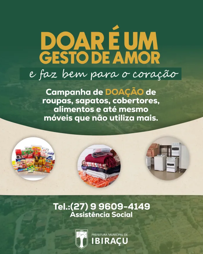 Ibiraçu lança campanha solidária para apoiar famílias carentes durante todo o ano
