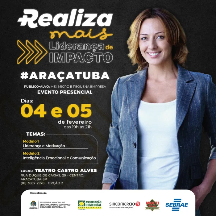 Sebrae e Prefeitura promovem capacitação gratuita por meio do programa Realiza Mais