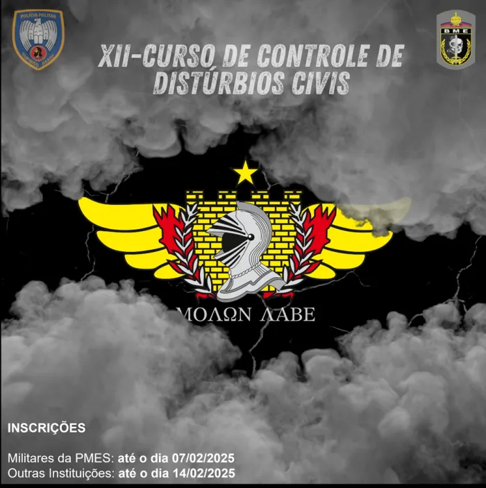 Inscrições abertas para o Curso de Controle de Distúrbios Civis (CDC 2025)