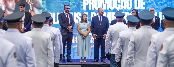 Iracema Vale destaca reconhecimento ao trabalho da PM e Corpo de Bombeiros durante ato de promoção de militares