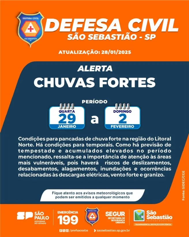 Foto: Reprodução/Prefeitura de São Sebastião - SP