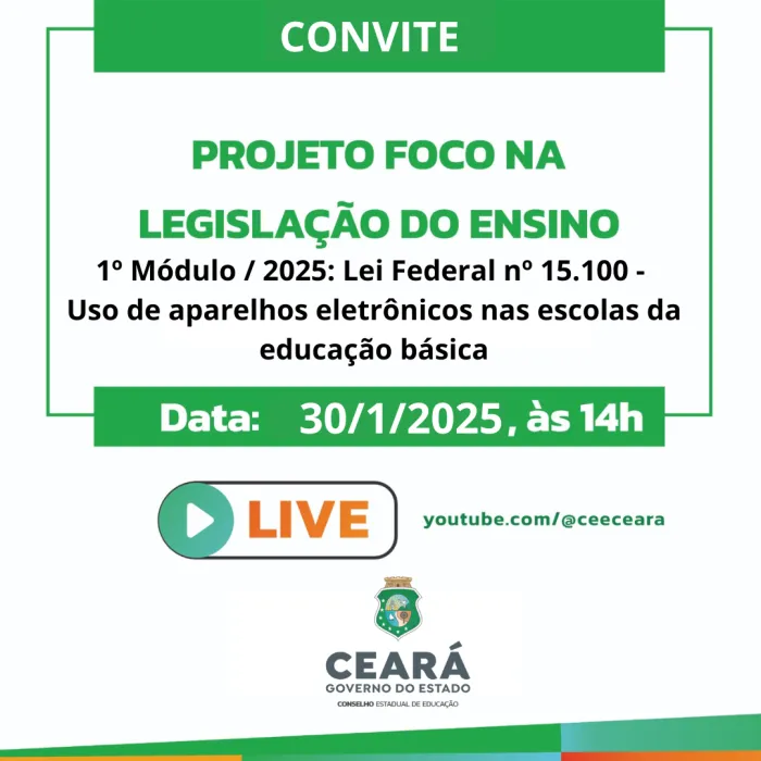 CEE inicia Projeto Foco na Legislação do Ensino – Edição 2025