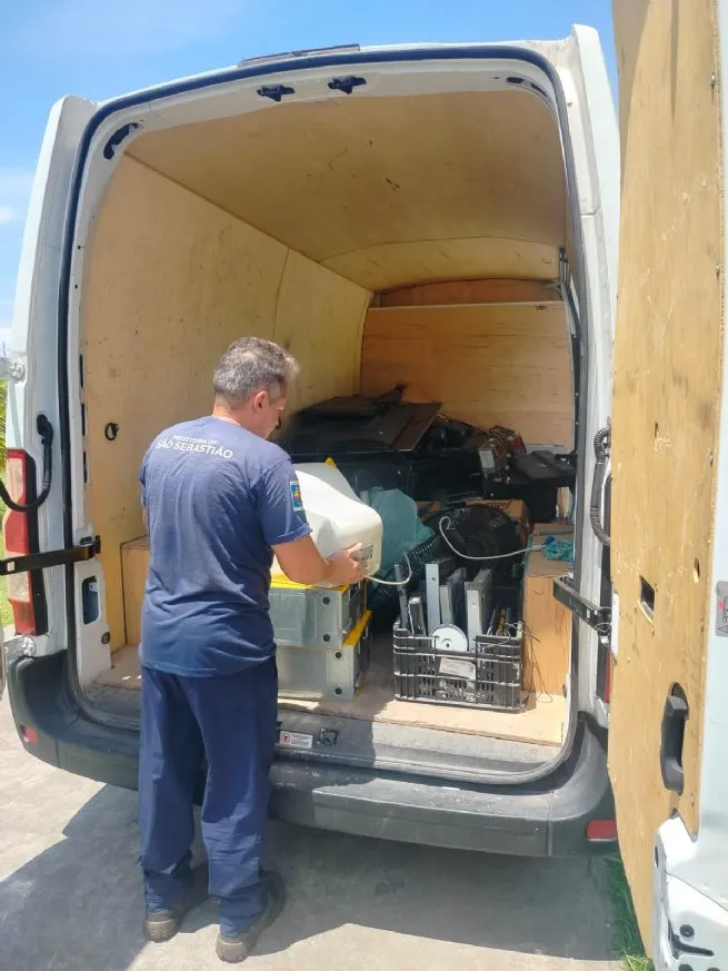 Prefeitura de São Sebastião realiza coleta de lixo eletrônico e recolhe 310 kg de resíduos