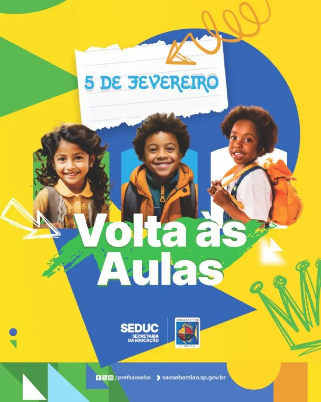 Escolas municipais de São Sebastião iniciam ano letivo na quarta-feira