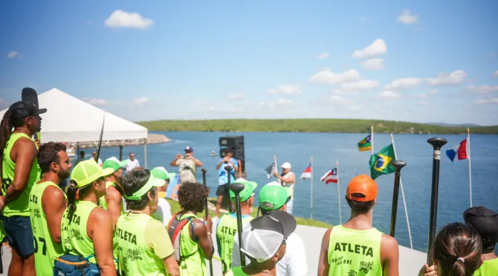 A primeira etapa do Circuito Brasileiro de Stand Up Paddle em Caninde_ atraiu atletas de 8 estados brasileiros/Foto: Leandro Neves