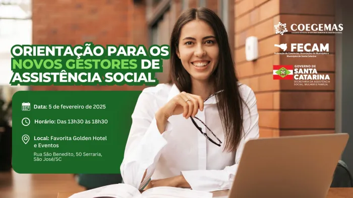 Assistência Social promove evento de capacitação para novos gestores na próxima quarta-feira