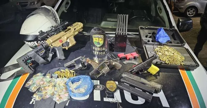 Com apoio da Ciopaer/SSPDS, operação PMCE resulta na apreensão de armas, drogas e na captura de dupla em Caucaia