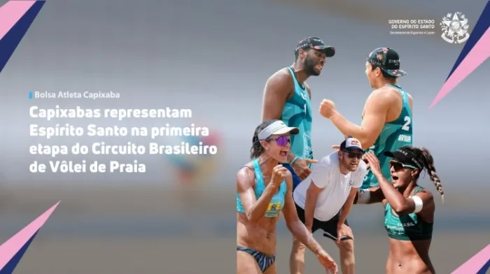 Capixabas representam o Espírito Santo na primeira etapa do Circuito Brasileiro de Vôlei de Praia 2025