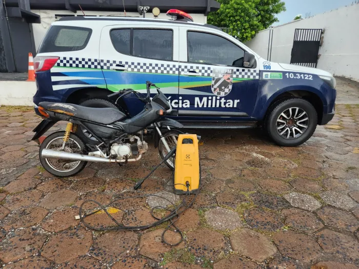 Polícia Militar recupera motocicleta furtada e prende suspeito por receptação em Corumbá