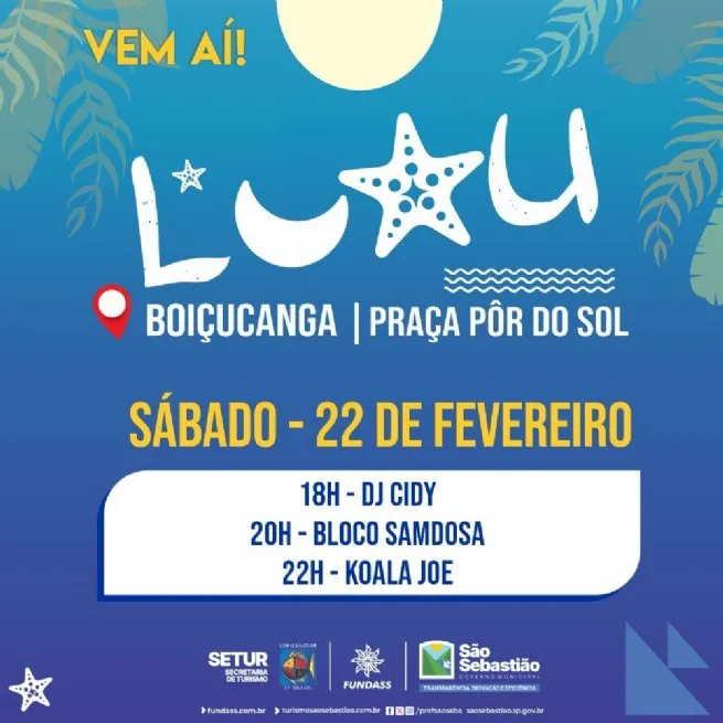 Prefeitura de São Sebastião promove primeira edição do Luau na praia de Boiçucanga
