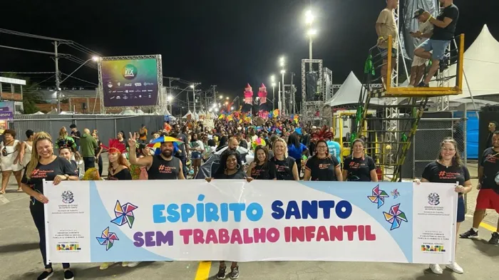 Setades promove ação pelo fim da exploração do trabalho infantil durante a abertura do Carnaval de Vitória