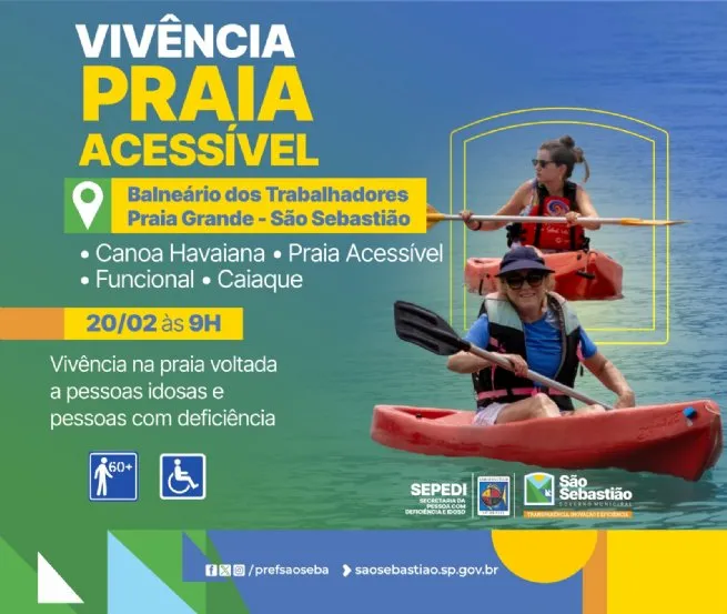 Sepedi promove vivência de Praia Acessível para idosos e PcD no Balneário dos Trabalhadores