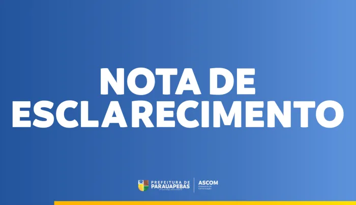 Foto: Reprodução/Prefeitura de Parauapebas - PA