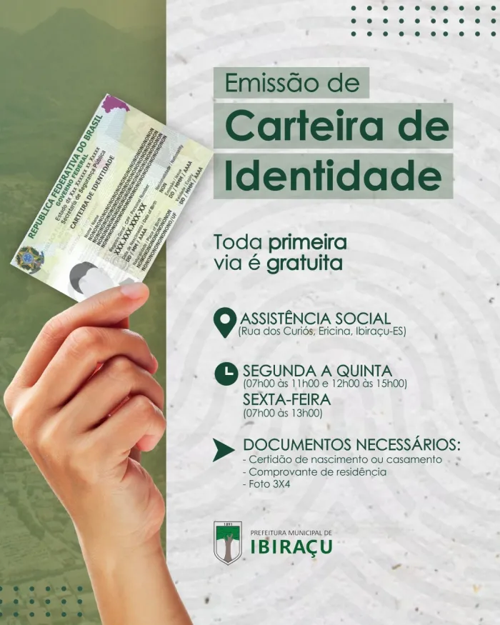 EMISSÃO DE CARTEIRA DE IDENTIDADE