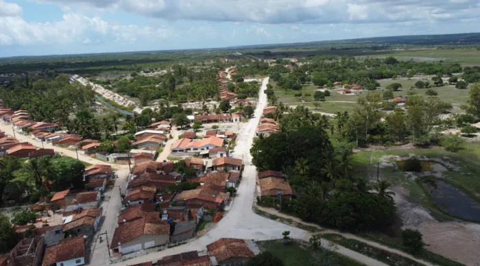 Pavimentação granítica Povoado Ponta de Areia, em Pacatuba / Foto: Marcos Rodrigues