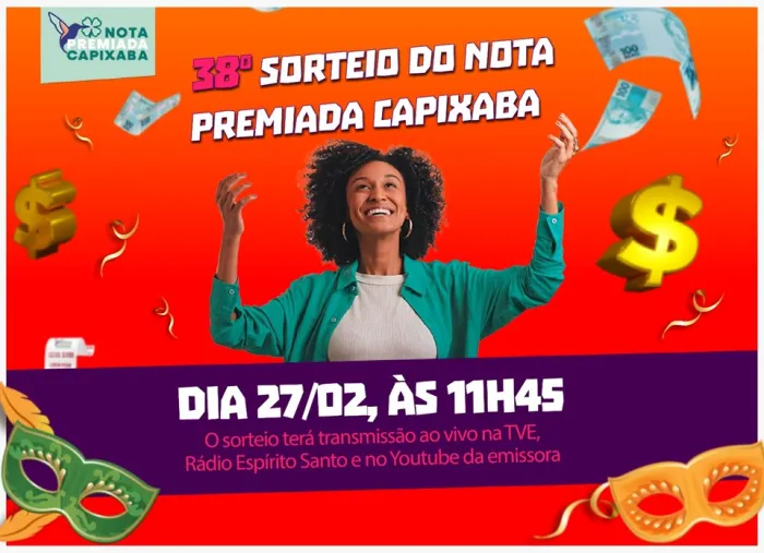 Nota Premiada Capixaba vai distribuir R$ 184,5 mil em prêmios nesta quinta-feira (27)