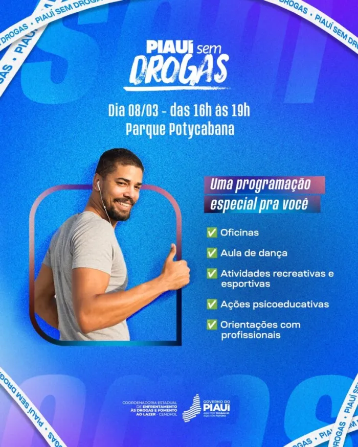 Piauí Sem Drogas: Potycabana terá oficinas, dança e corrida neste sábado (8)
