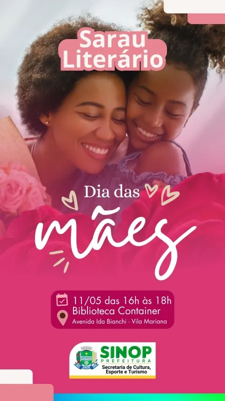 Final de semana cultural terá Sarau Literário de dia das Mães e Entardecer Cultural no Jd América