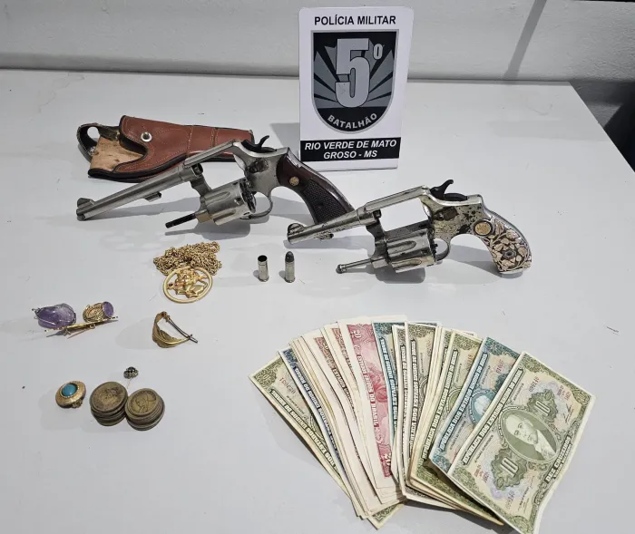 Polícia Militar recupera armas e objetos furtados e prende autor em flagrante em Rio Verde