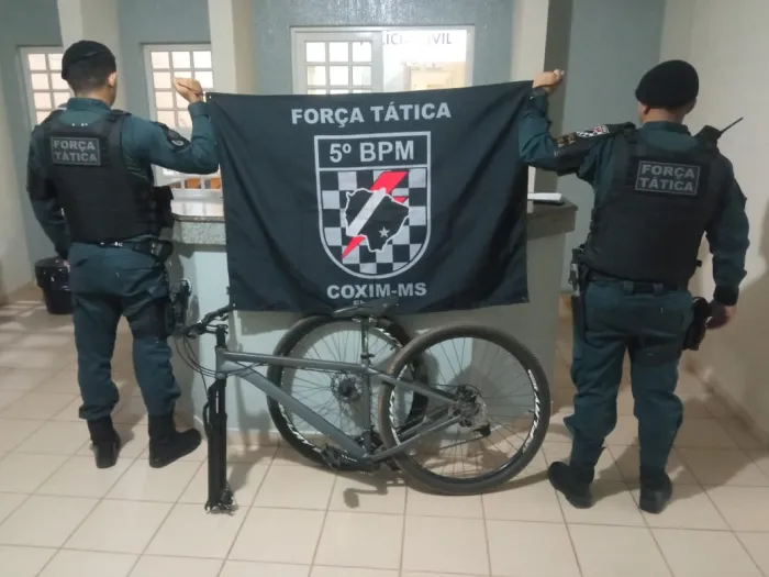 Polícia Militar recupera bicicleta furtada em menos de 24 horas e prende autor por receptação em Coxim