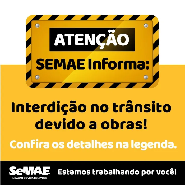 Obras de interceptor de esgoto interditam avenida Nadima Damha