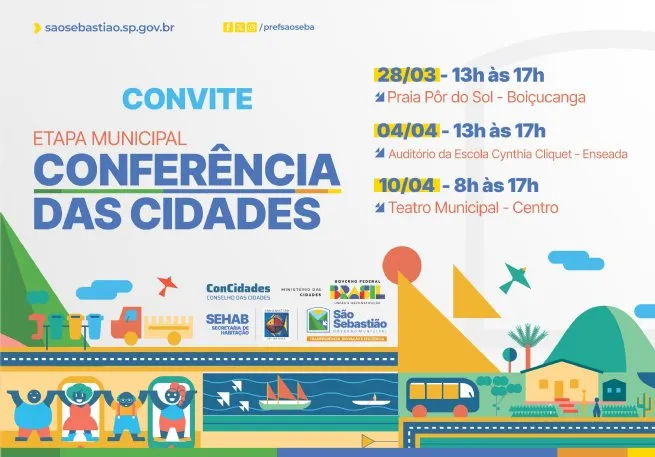 São Sebastião realiza etapa municipal da Conferência das Cidades nas três regiões