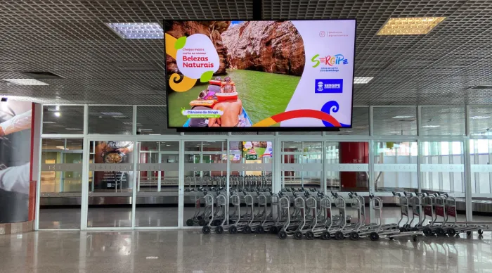 No aeroporto de Recife (PE), mídia serve para despertar o interesse em visitar o destino Sergipe