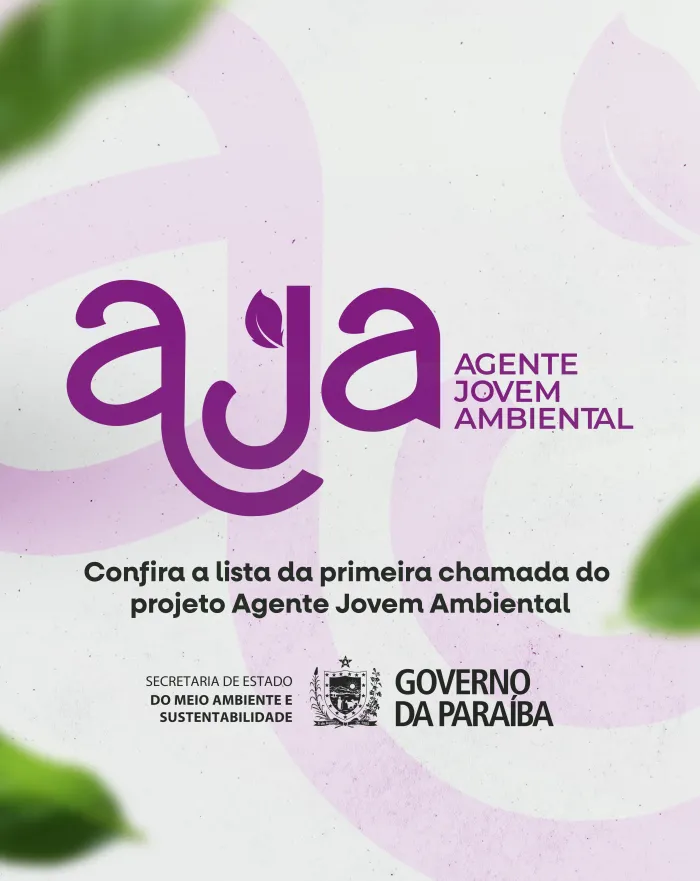 Governo do Estado divulga lista da primeira chamada do projeto Agente Jovem Ambiental