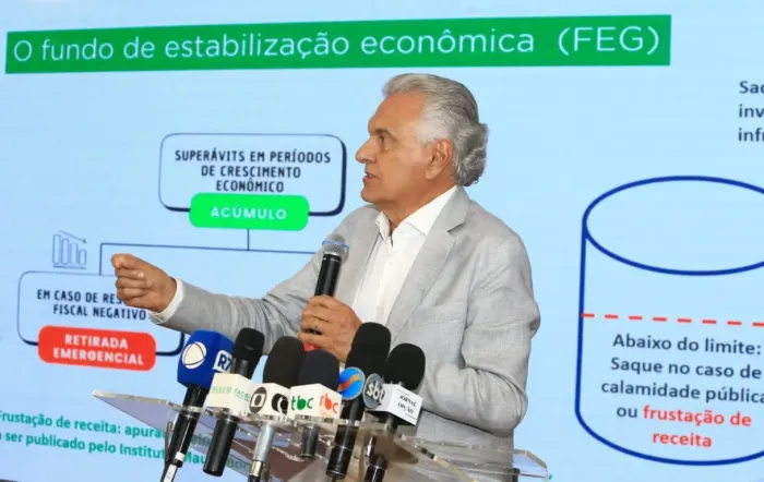 “Estamos dando uma mensagem para o Brasil: um Estado que não tem equilíbrio fiscal, não tem governabilidade”, destacou o governador Ronaldo Caiado ao criar Fundo de Estabilização Fiscal (Fotos: Walter Folador e Wesley Costa)