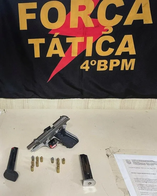 Força Tática do 4º BPM apreende arma de fogo em Itapuã, Vila Velha