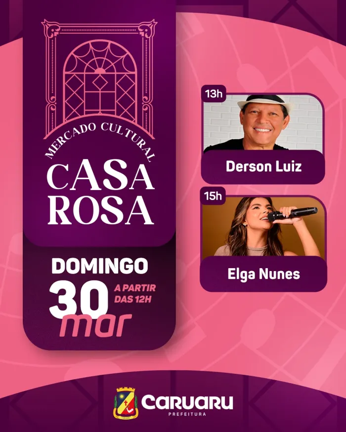 Mercado Cultural Casa Rosa realiza programação de forró neste fim de semana