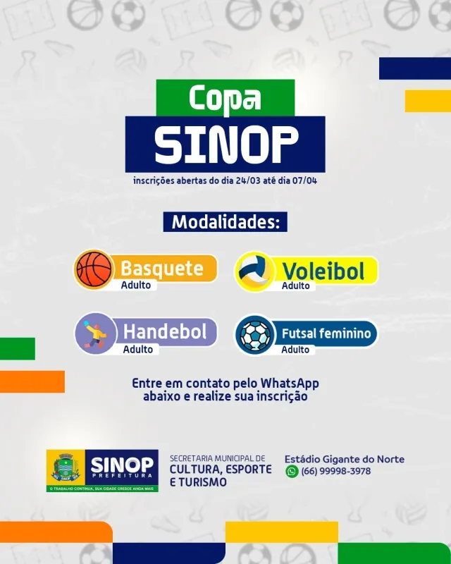 Foto: Reprodução/Prefeitura de Sinop - MT