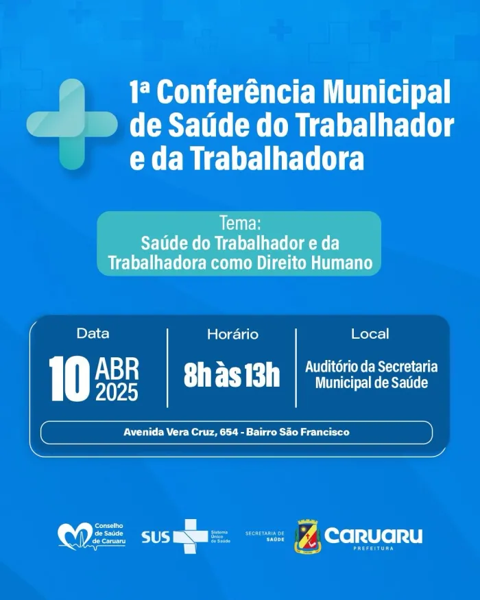 Prefeitura de Caruaru realiza 1ª Conferência Municipal de Saúde do Trabalhador e da Trabalhadora