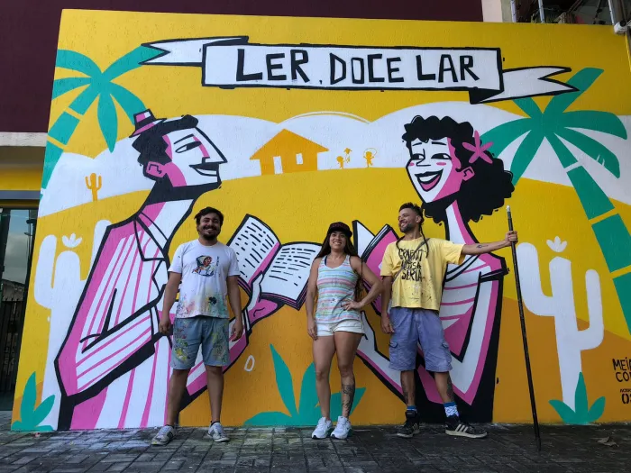 Arte urbana ornamenta fachada da Unidade Tambaú da Fundação Casa de José Américo