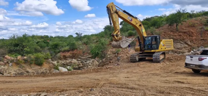 Idepi avança na obra de recuperação da barragem Pedra Redonda, em Conceição do Canindé, com investimentos de quase R$ 11 milhões