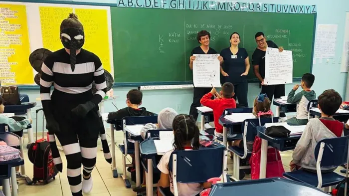 Alunos participam de ação lúdica de combate à dengue em Rio Preto
