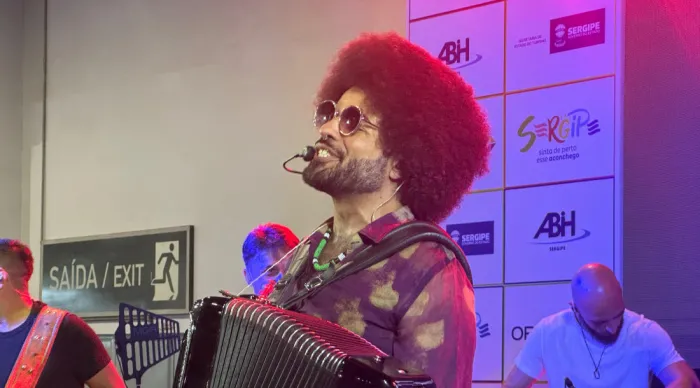 Mestrinho foi atração especial na Noite de Sergipe no primeiro dia da WTM Latin America 2025 / Foto: Pietro Lobo/Setur