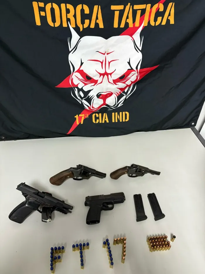 Força Tática da 17ª Cia Independente apreende armas de fogo durante feriado