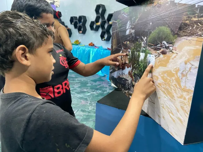 Seaspac: Crianças atendidas pelo Cras Nova Marabá visitam exposição sobre meio ambiente no Sesc