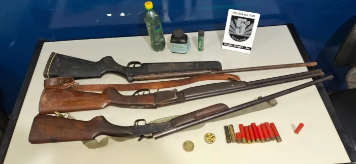 Operação Força Total: Polícia Militar prende homem em flagrante por ameaça e porte ilegal de arma em Pedro Gomes