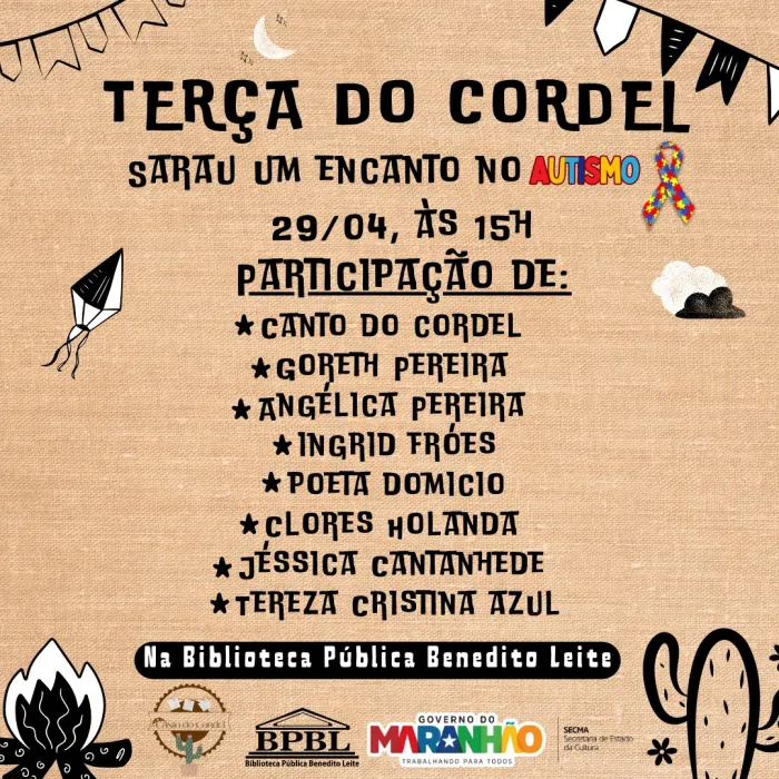 Biblioteca Pública Benedito Leite realiza edição especial do Terça do Cordel