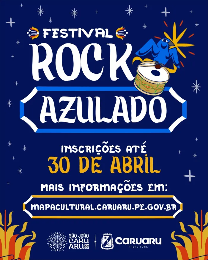 Fundação de Cultura de Caruaru abre inscrições para Festival Rock Azulado